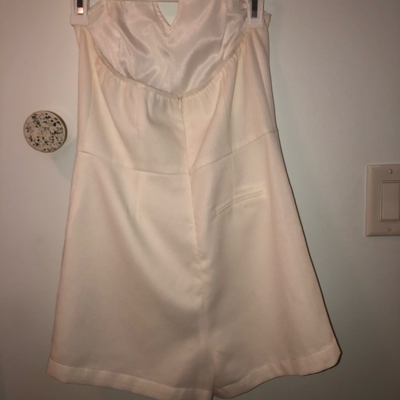 White Strapless Romper - Picture 3 of 3